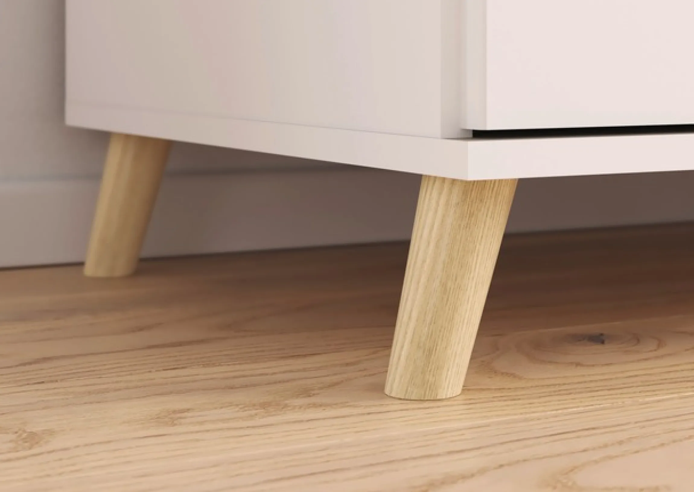 rauch Kleiderschrank »Skandi Kinderzimmer Schlafzimmerschrank FALUN« Breite 137/182, Höhe 203 cm,im modernen Skandi-Look, Füße/Griffe Eiche massiv MADE IN GERMANY
