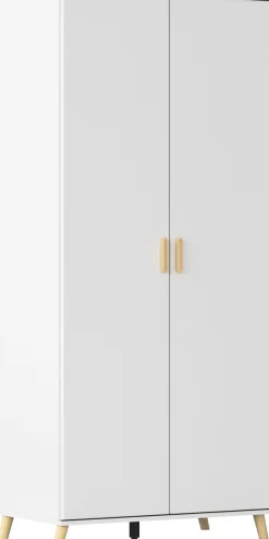rauch Kleiderschrank »Skandi Kinderzimmer Schlafzimmerschrank FALUN« Breite 92/137/182, Höhe 203 cm,im modernen Skandi-Look, Füße/Griffe Eiche massiv MADE IN GERMANY