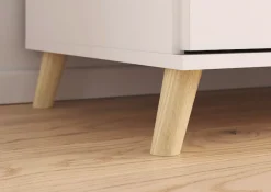rauch Kleiderschrank »Skandi Kinderzimmer Schlafzimmerschrank FALUN« Breite 92/137/182, Höhe 203 cm,im modernen Skandi-Look, Füße/Griffe Eiche massiv MADE IN GERMANY
