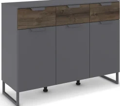 rauch Kombikommode »Barea« Breite 120 cm, Höhe 92 cm,3 Türen, 3 geräumige Schubladen, Böden verstellbar MADE IN GERMANY