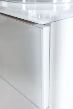 rauch Kombikommode »Kommode Türkommode Sideboard Kombikommode FLIPP mit Glasfront« Breite 120 cm mit 2 Einlegeböden,1-türig, 5 Schubladen, Soft-Close-Funktion, Oberboden und Front Glas
