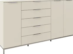 rauch Kombikommode »Kommode Türkommode Sideboard Kombikommode FLIPP« Breite 200 cm mit 4 Einlegeböden,3-türig mit5 Schubladen und Soft-Close-Funktion