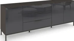 rauch Kombikommode »Kommode Türkommode Sideboard Kombikommode FLIPP mit Glasfront« Breite 200 cm mit 2 Einlegeböden,3-türig mit 3 Schubladen und Soft-Close-Funktion sowie Glasfront