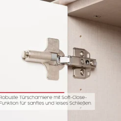 rauch Kombikommode »Kommode Türkommode Sideboard Kombikommode FLIPP mit Glasfront« Breite 200 cm mit 4 Einlegeböden,3-türig mit 5 Schubladen und Soft-Close-Funktion sowie Glasfront