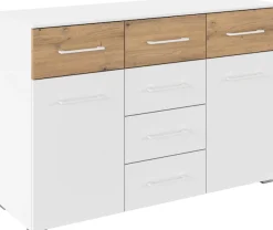 rauch Kombikommode »Sideboard Kommode Schubladenkommode Türenkommode BOSTON-EXTRA« B/H/T: 120/81/42 cm,mit 6 geräumigen Schubladen, Einlegeböden verstellbar MADE IN GERMANY