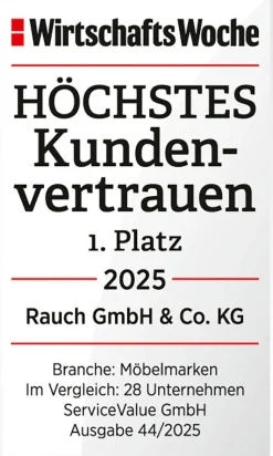 rauch Nachtkommode »Nachttisch Nachtschrank Nachtkonsole FLIPP mit Glasfront« Breite 40 cm,mit 3 Schubladen und Soft-Close-Funktion, Oberboden und Front Glas