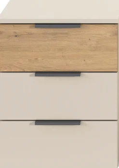rauch Nachtkommode »Nachttisch-Set Nachtkonsole Beistelltisch Kommode Sideboard SAJO« Set, 2 Stk. tlg. mit 3 Schubladen, obere Schublade farblich abgesetzt MADE IN GERMANY