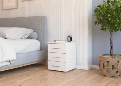 rauch Nachtkommode »Nachttisch Nachtkonsole Beistelltisch Kommode Sideboard TORRENT« mit 3 geräumigen Schubkästen, Breite 40 cm MADE IN GERMANY