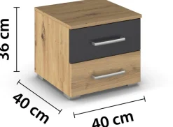 rauch Nachtkommode »Nachttisch Nachtkonsole Beistelltisch Kommode Sideboard BURANO« mit farblich abgesetzter Schublade MADE IN GERMANY