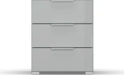 rauch Nachtkommode »Nachttisch Nachtkonsole Nachtschrank SKAT MERIDIAN« inkl. SOFT-CLOSE-FUNKTION,mit 3 Schubladen mit Glasfront in elegantem Design MADE IN GERMANY