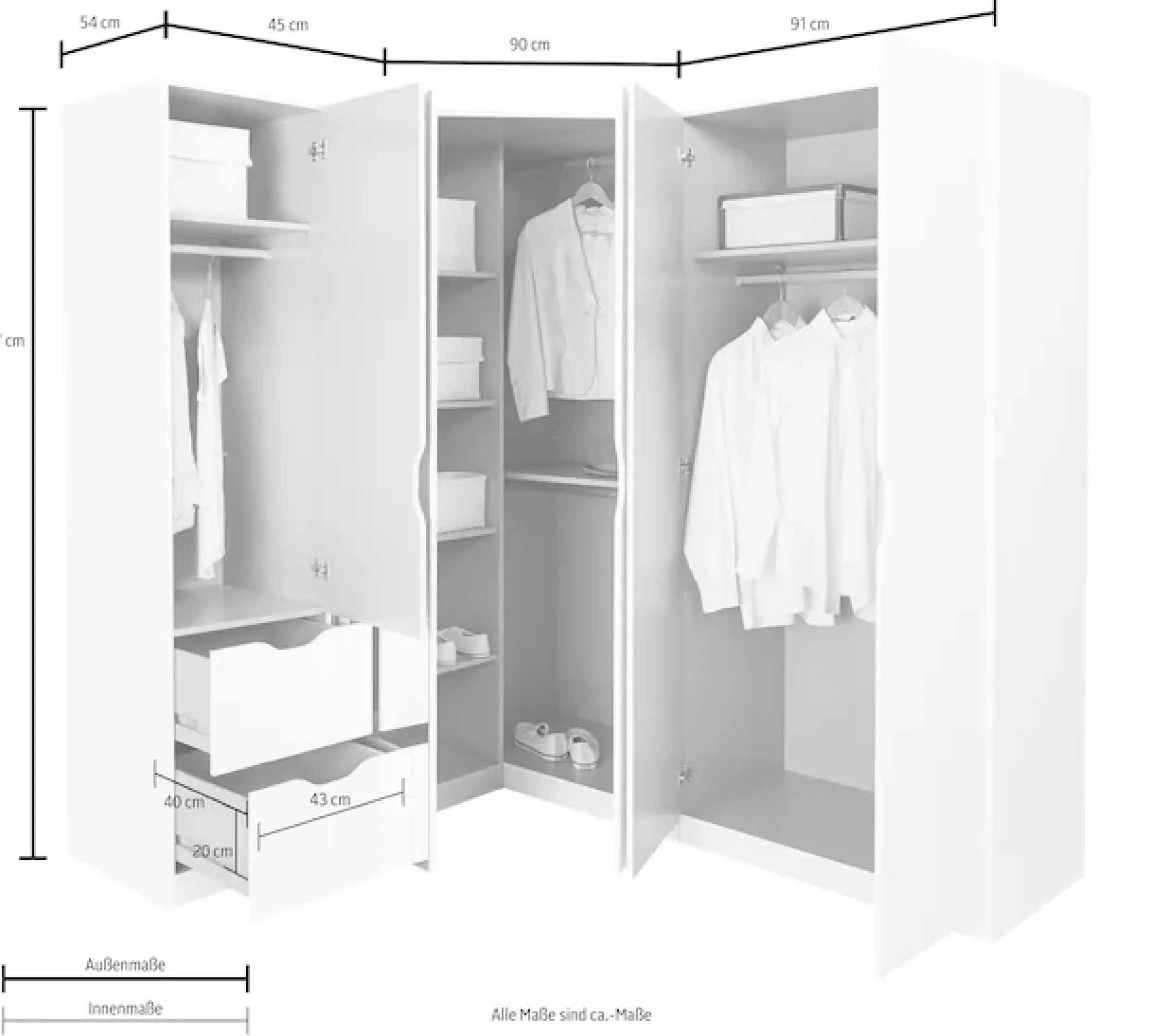 rauch Schrank-Set »Freiham« Set, 3 Stk. tlg.