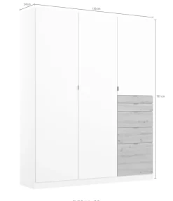 rauch Schrank-Set »Kleiderschrank Schrank Garderobe Wäscheschrank Ankleide ONTARIO« Set, Größe 253x117 cm,