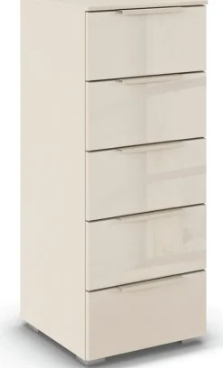rauch Schubkastenkommode »Highboard Sideboard Kommode MONTCLAR Frontauswahl Dekor/Hochglanz/Glas« in 2 Breiten: 40 oder 80 cm / Höhe 100 cm, inkl. Soft-Close-Funktion,mit 5 geräumigen Schubladen, viele Griffvarianten MADE IN GERMANY