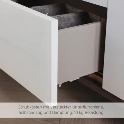 rauch Schubkastenkommode »Highboard Sideboard Kommode MONTCLAR Frontauswahl Dekor/Hochglanz/Glas« in 2 Breiten: 40 oder 80 cm / Höhe 100 cm, inkl. Soft-Close-Funktion,mit 5 geräumigen Schubladen, viele Griffvarianten MADE IN GERMANY