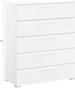 rauch Schubkastenkommode »Kommode Sideboard Wäscheschrank Schrank SKAT PURE« inkl. SOFT-CLOSE-FUNKTION,mit 5 Schubladen in puristischem Design MADE IN GERMANY