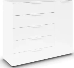 rauch Schubkastenkommode »Kommode Türkommode Sideboard Kombikommode FLIPP« Breite 120 cm mit 2 Einlegeböden,1-türig mit5 Schubladen und Soft-Close-Funktion