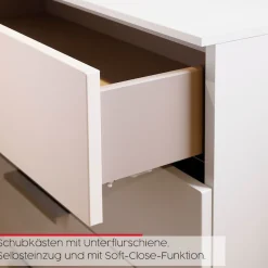 rauch Schubkastenkommode »Kommode Türkommode Sideboard Kombikommode FLIPP« Breite 120 cm mit 2 Einlegeböden,1-türig mit5 Schubladen und Soft-Close-Funktion