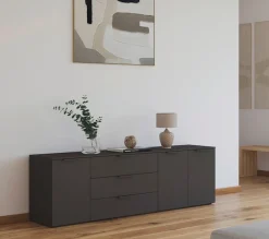 rauch Schubkastenkommode »Kommode Türkommode Sideboard Kombikommode FLIPP« Breite 200 cm mit 2 Einlegeböden,3-türig mit3 Schubladen und Soft-Close-Funktion