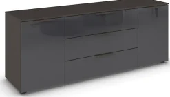 rauch Schubkastenkommode »Kommode Türkommode Sideboard Kombikommode FLIPP mit Glasfront« Breite 160 cm mit 2 Einlegeböden,2-türig mit 3 Schubladen und Soft-Close-Funktion sowie Glasfront