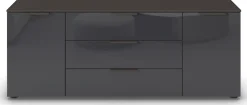 rauch Schubkastenkommode »Kommode Türkommode Sideboard Kombikommode FLIPP mit Glasfront« Breite 160 cm mit 2 Einlegeböden,2-türig mit 3 Schubladen und Soft-Close-Funktion sowie Glasfront
