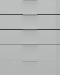 rauch Schubkastenkommode »Kommode Sideboard Wäscheschrank Schrank SKAT MERIDIAN« inkl. SOFT-CLOSE-FUNKTION,mit 5 Schubladen mit Glasfront in elegantem Design MADE IN GERMANY