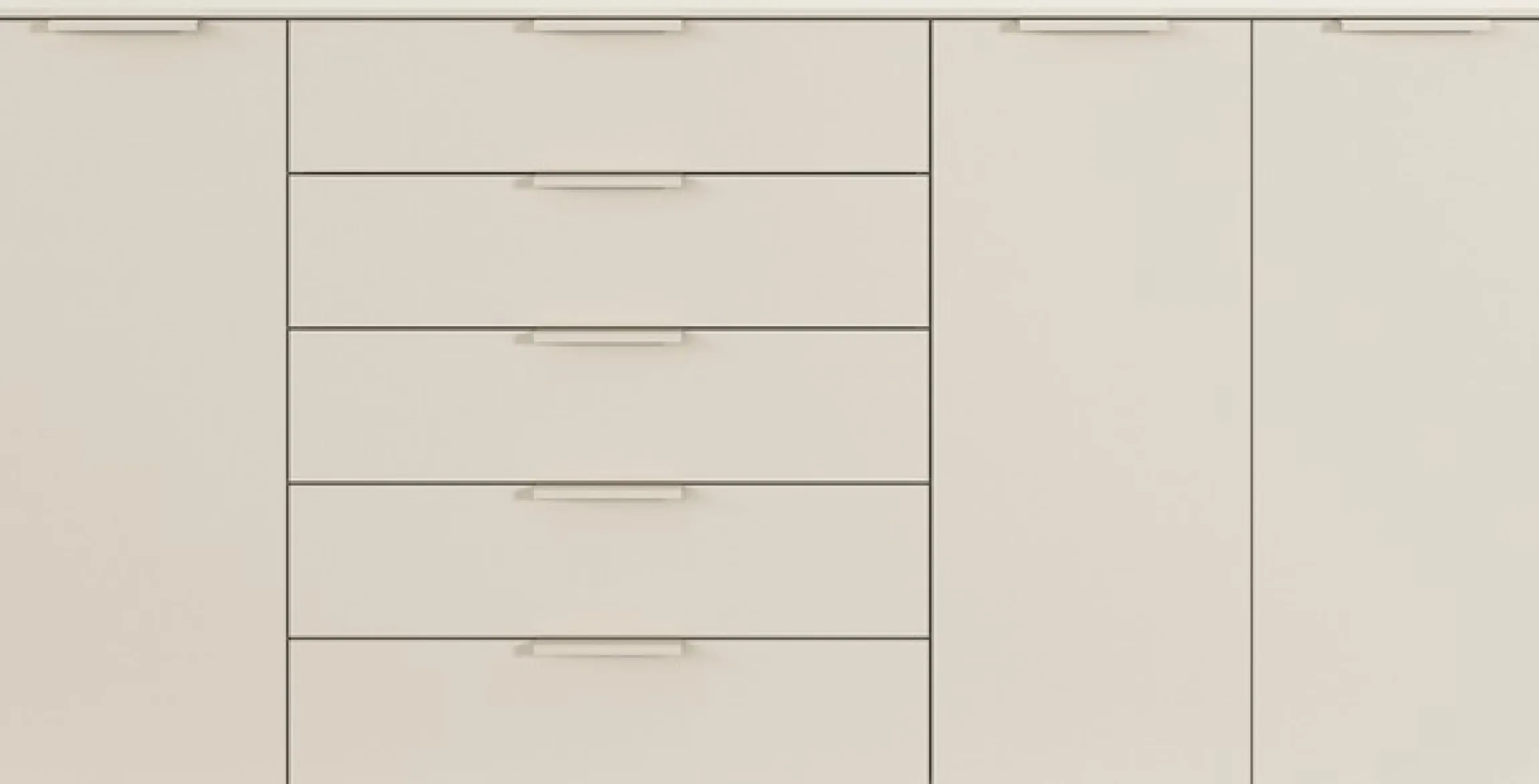 rauch Schubkastenkommode »Kommode Türkommode Sideboard Kombikommode FLIPP« Breite 200 cm mit 4 Einlegeböden,3-türig mit5 Schubladen und Soft-Close-Funktion