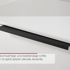 rauch Schubkastenkommode »Kommode Türkommode Sideboard Kombikommode FLIPP mit Glasfront« Breite 120 cm mit 2 Einlegeböden,1-türig, 5 Schubladen, Soft-Close-Funktion, Oberboden und Front Glas