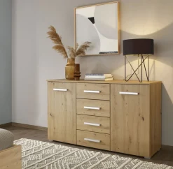 rauch Schubkastenkommode »Sideboard Kommode Kombikommode KOLUNA mit Dekorfront« Breite 120 cm mit moderner Dekorfront,vier große Schubladen, mit insgesamt 4 Einlegeböden MADE IN GERMANY