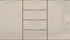 rauch Schubkastenkommode »Sideboard Kommode Kombikommode KOLUNA mit Glasfront« Breite 120 cm mit hochwertiger Glasfront,vier große Schubladen, mit insgesamt 4 Einlegeböden MADE IN GERMANY