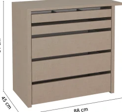 rauch Schubladeneinsatz »Zubehör für Rauch-Schränke Garderobe Kleiderschrank Schrank« mit 5 Schubladen, Breite 88 cm, Tiefe 45 cm, MADE IN GERMANY