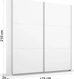 rauch Schwebetürenschrank »AURELIO Kleiderschrank Garderobe« 3 Ausstattungen BASIC/CLASSIC/PREMIUM (inkl. SOFT-CLOSE-FUNKTION),3 verschiedene Ausstattungsvarianten Griffe aus Metall MADE IN GERMANY