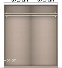 rauch Schwebetürenschrank »AURELIO Kleiderschrank Garderobe« 3 Ausstattungen BASIC/CLASSIC/PREMIUM (inkl. SOFT-CLOSE-FUNKTION),3 verschiedene Ausstattungsvarianten Griffe aus Metall MADE IN GERMANY