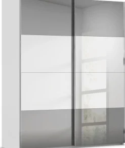 rauch Schwebetürenschrank »Kleiderschrank Schrank Garderobe Schlafzimmerschrank SCALE-FYRA« edle Türen viergeteilt Front Spiegel-Mix viele Farben MADE IN GERMANY