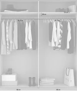 rauch Schwebetürenschrank »Kleiderschrank Ankleide Garderobe Schlafzimmerschrank BILBAO-EXTRA« Breiten 181/226/271 cm, Höhe 210 cm,in moderner Absetzung mit Griffleisten in Graumetallic MADE IN GERMANY