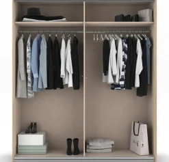 rauch Schwebetürenschrank »Kleiderschrank Ankleide Garderobe Schlafzimmerschrank BILBAO-EXTRA« Breiten 181/226/271 cm, Höhe 210 cm,in moderner Absetzung mit Griffleisten in Graumetallic MADE IN GERMANY