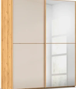 rauch Schwebetürenschrank »Kleiderschrank Schrank Garderobe Schlafzimmerschrank SCALE-DUO« edle zweigeteilte Türen Spiegel/Glas-Mix 3 Zierleisten MADE IN GERMANY