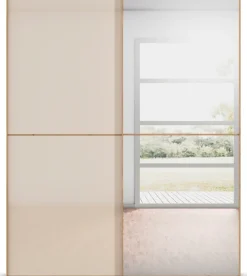 rauch Schwebetürenschrank »Kleiderschrank Schrank Garderobe Schlafzimmerschrank SCALE-DUO« edle zweigeteilte Türen Spiegel/Glas-Mix 3 Zierleisten MADE IN GERMANY