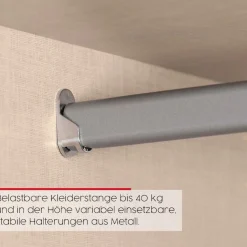 rauch Schwebetürenschrank »Kleiderschrank Schrank Garderobe Schlafzimmerschrank SCALE-DUO« edle zweigeteilte Türen Spiegel/Glas-Mix 3 Zierleisten MADE IN GERMANY