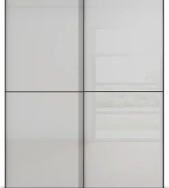 rauch Schwebetürenschrank »Kleiderschrank Schrank Garderobe Schlafzimmerschrank SCALE-DUO« edle zweigeteilte Türen Glas-Front mit 3 Zierleisten MADE IN GERMANY
