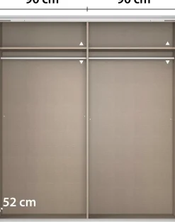 rauch Schwebetürenschrank »Kleiderschrank Schrank Ankleide Garderobe Schlafzimmerschrank MOITA« Breiten: 181/226/271 cm, Höhe 210 cm,mit Spiegel und Metallgriffleisten in Alu MADE IN GERMANY