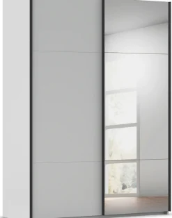 rauch Schwebetürenschrank »Kleiderschrank Schrank Garderobe Schlafzimmerschrank CONTIDO« 3 verschiedene Ausstattungen BASIC/CLASSIC/PREMIUM (inkl. SOFT-CLOSE),aus hochwertigem Material in 6 Breiten 2 Griff-Farben MADE IN GERMANY