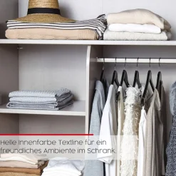 rauch Schwebetürenschrank »Kleiderschrank Schrank Garderobe Schlafzimmerschrank CONTIDO« 3 verschiedene Ausstattungen BASIC/CLASSIC/PREMIUM (inkl. SOFT-CLOSE),aus hochwertigem Material in 6 Breiten 2 Griff-Farben MADE IN GERMANY