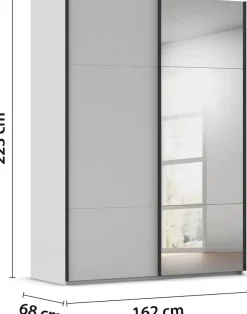 rauch Schwebetürenschrank »Kleiderschrank Schrank Garderobe Schlafzimmerschrank CONTIDO« 3 verschiedene Ausstattungen BASIC/CLASSIC/PREMIUM (inkl. SOFT-CLOSE),aus hochwertigem Material in 6 Breiten 2 Griff-Farben MADE IN GERMANY