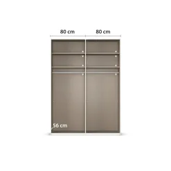 rauch Schwebetürenschrank »Kleiderschrank Schrank Garderobe Schlafzimmerschrank CONTIDO« 3 verschiedene Ausstattungen BASIC/CLASSIC/PREMIUM (inkl. SOFT-CLOSE),aus hochwertigem Material in 6 Breiten 2 Griff-Farben MADE IN GERMANY