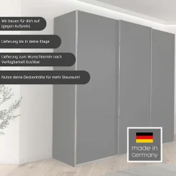 rauch Schwebetürenschrank »Kleiderschrank Schrank Garderobe Schlafzimmerschrank CONTIDO« 3 verschiedene Ausstattungen BASIC/CLASSIC/PREMIUM (inkl. SOFT-CLOSE),aus hochwertigem Material in 6 Breiten 2 Griff-Farben MADE IN GERMANY