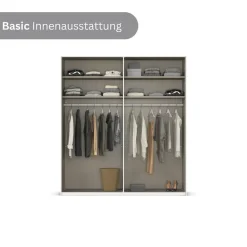 rauch Schwebetürenschrank »Kleiderschrank Schrank Garderobe Schlafzimmerschrank CONTIDO« 3 verschiedene Ausstattungen BASIC/CLASSIC/PREMIUM (inkl. SOFT-CLOSE),aus hochwertigem Material in 6 Breiten 2 Griff-Farben MADE IN GERMANY