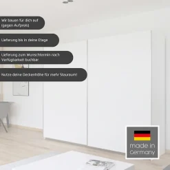 rauch Schwebetürenschrank »Kleiderschrank Drehtürenschrank Schrank Garderobe KRONACH« in 3 Ausstattungen BASIC/CLASSIC/PREMIUM, Breiten 131/175/218/261 cm,optional ohne, mit 1 oder 2 Spiegel, viel Stauraum MADE IN GERMANY