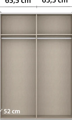 rauch Schwebetürenschrank »Kleiderschrank Drehtürenschrank Schrank Garderobe KRONACH« in 3 Ausstattungen BASIC/CLASSIC/PREMIUM, Breiten 131/175/218/261 cm,optional ohne, mit 1 oder 2 Spiegel, viel Stauraum MADE IN GERMANY