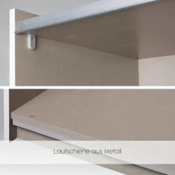 rauch Schwebetürenschrank »Kleiderschrank Drehtürenschrank Schrank Garderobe KRONACH« in 3 Ausstattungen BASIC/CLASSIC/PREMIUM, Breiten 131/175/218/261 cm,optional ohne, mit 1 oder 2 Spiegel, viel Stauraum MADE IN GERMANY