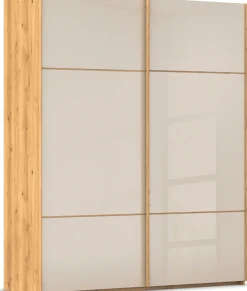 rauch Schwebetürenschrank »Kleiderschrank Schrank Garderobe Schlafzimmerschrank SCALE-TRIO« edle dreigeteilte Front mit 2 Zierleisten Glasfront MADE IN GERMANY